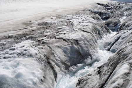 Melting glacier torrent.